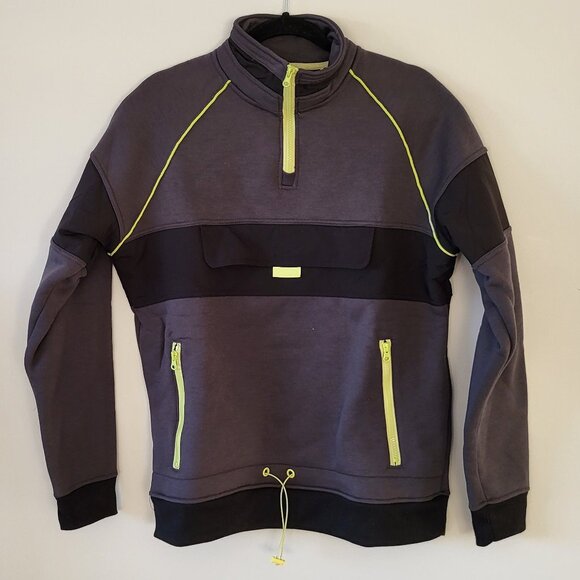 WeSC Mockneck 1/4 Zip Asphalt Pullover: Men's Small, Women's Medium - Picture 4 of 6